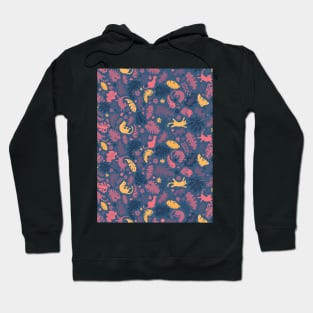 Full pattern of Cats Playing in The Tropical Forest Hoodie